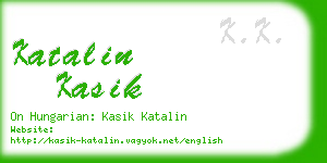 katalin kasik business card